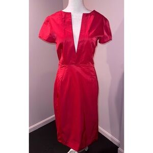 Narciso Rodriguez Vibrant Red Midi Dress